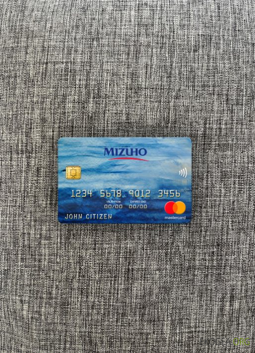 Japon Mizuho bank mastercard photolook recto